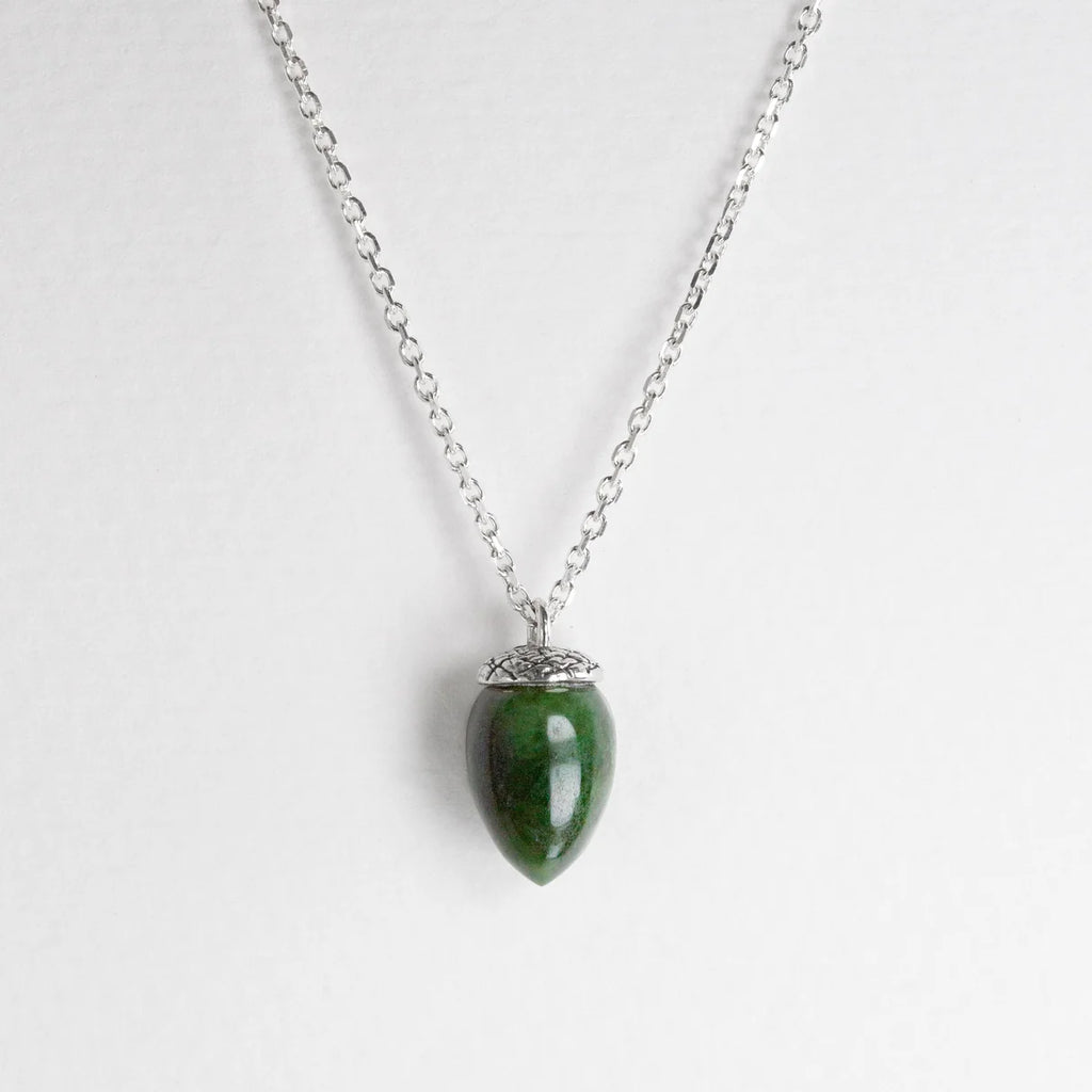 Mini Pounamu Acorn Necklace
