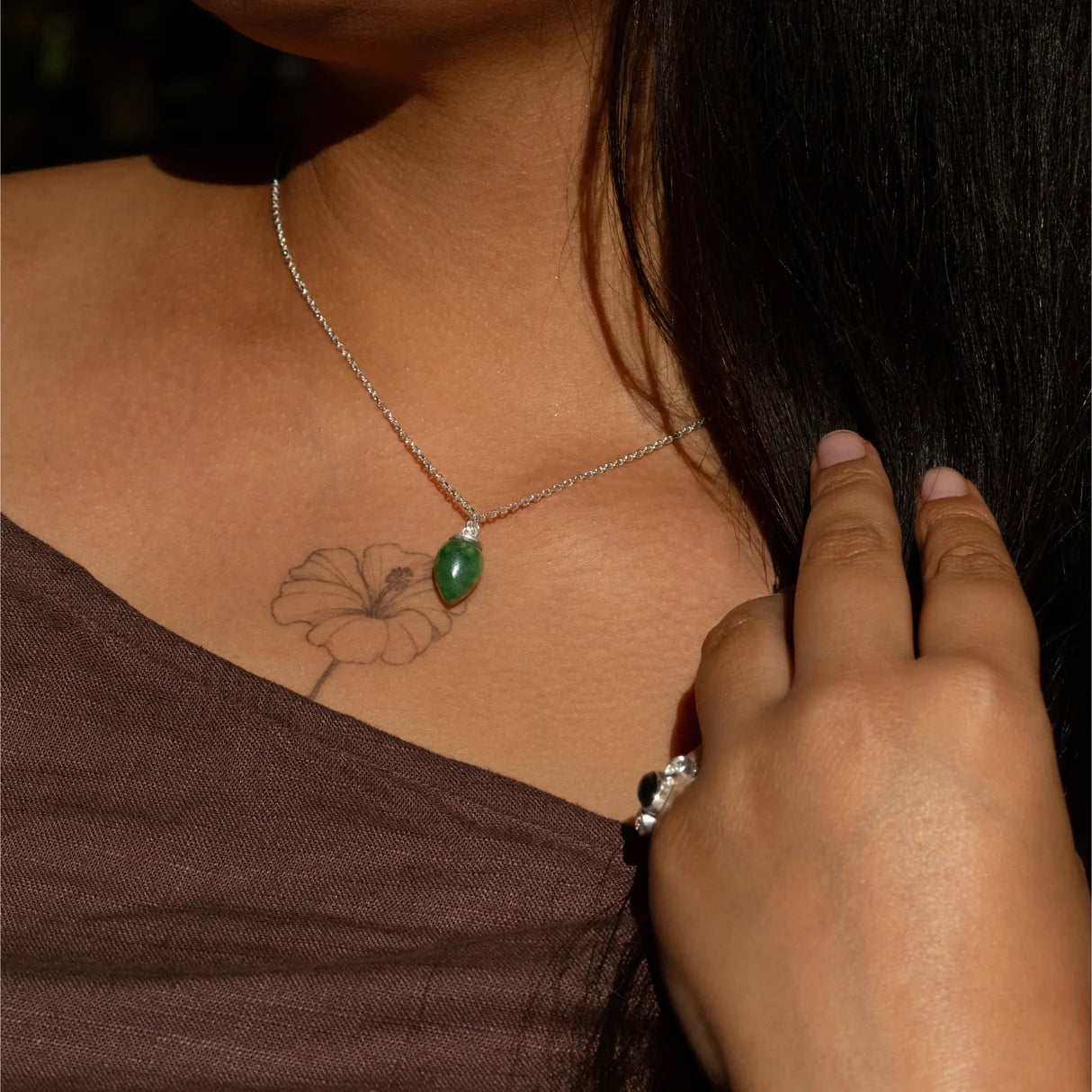 Mini Pounamu Acorn Necklace