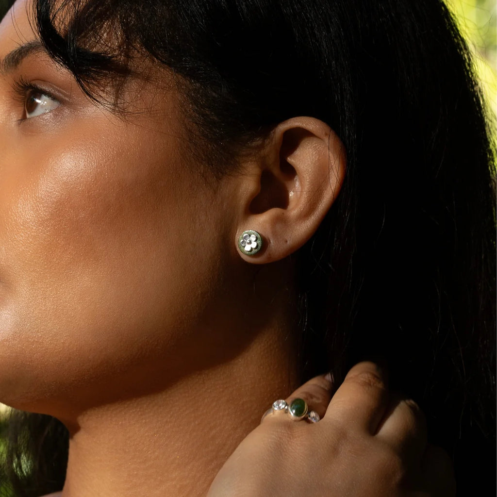 Mānuka Pounamu Studs