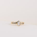 Oval White Sapphire 9ct Yellow Gold Ring