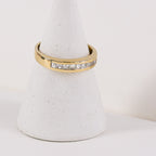 18ct Yellow Gold Princess-Cut Diamond Band