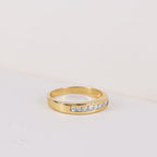 18ct Yellow Gold Princess-Cut Diamond Band