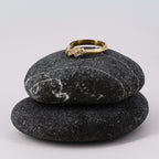 18ct Yellow Gold Diamond Triple Twist Ring