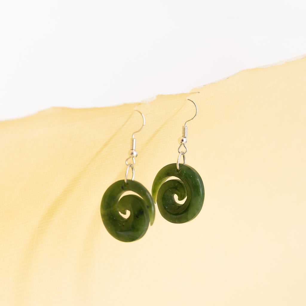 Pounamu Koru/Spiral Earrings