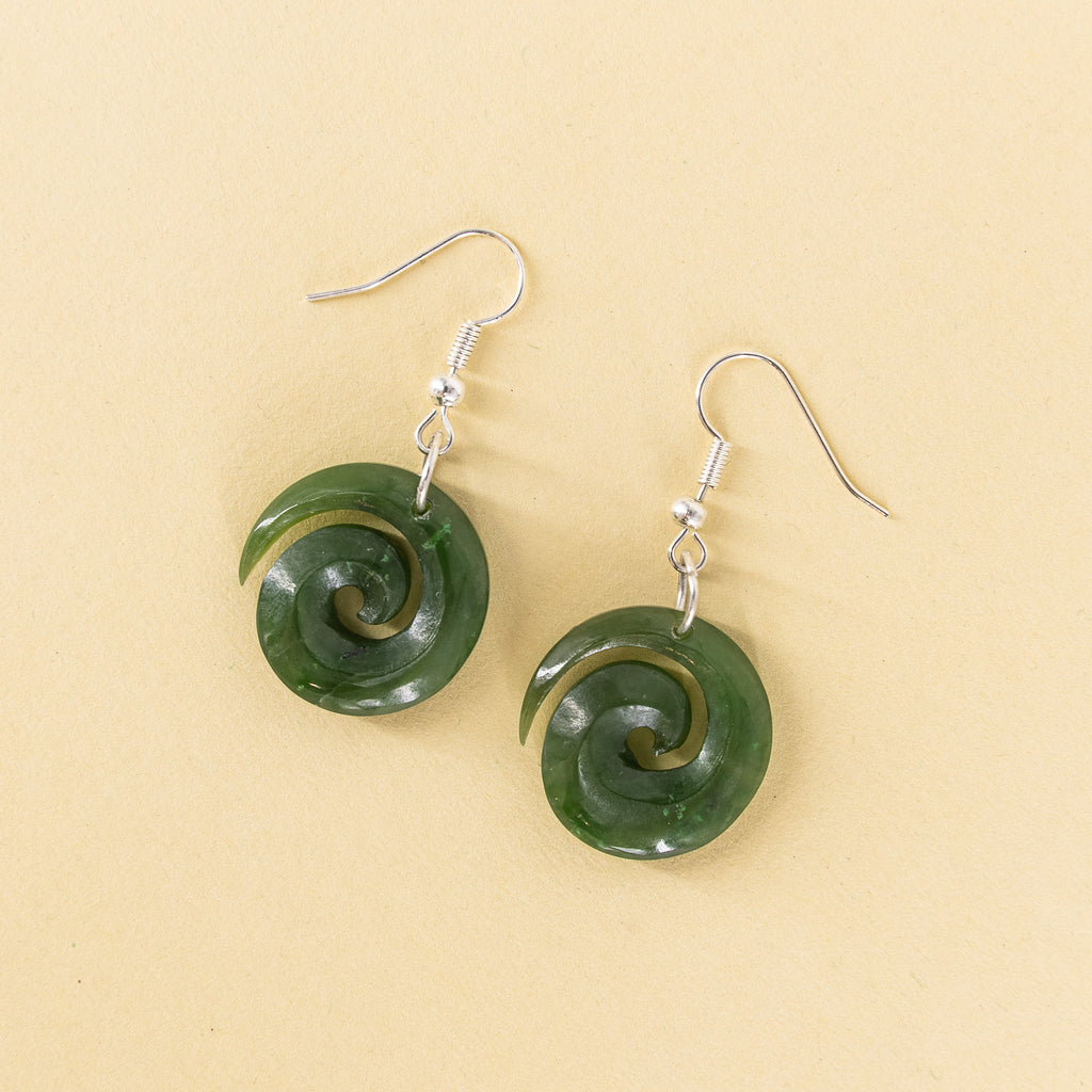 Pounamu Koru/Spiral Earrings