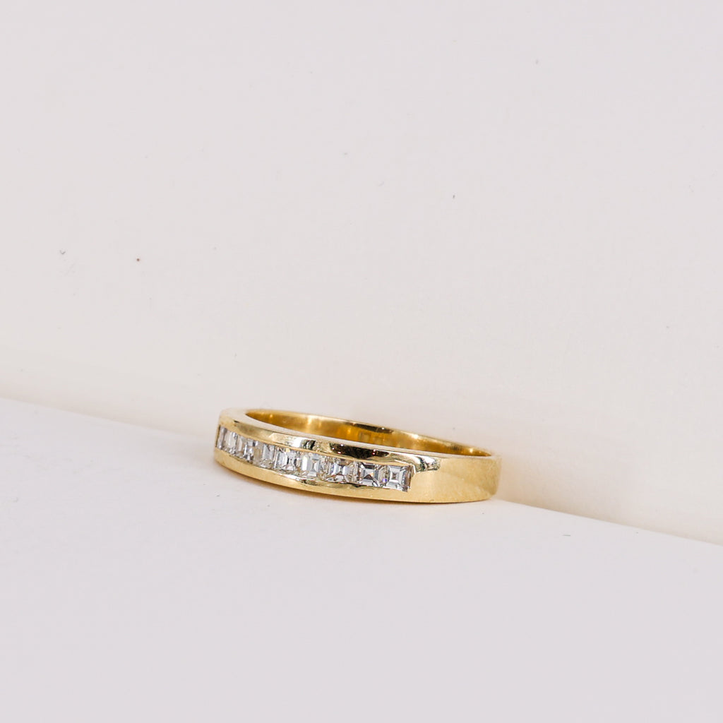 18ct Gold Minimalist Bezel-Set Ring