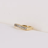 9ct Yellow Gold Diamond Graduated Band