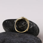 18ct Gold Vintage-Inspired Bezel Diamond 18ct Gold Ring