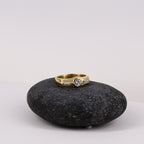 18ct Gold Vintage-Inspired Bezel Diamond 18ct Gold Ring