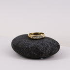 18ct Gold Band with Diamond Accent