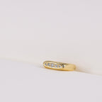18ct Gold Band with Diamond Accent
