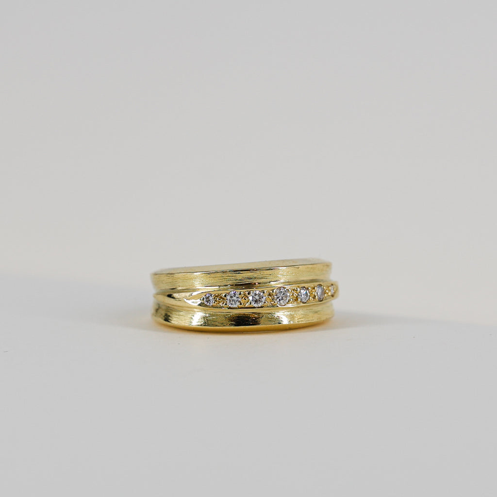 18ct Yellow Gold Layered Ring