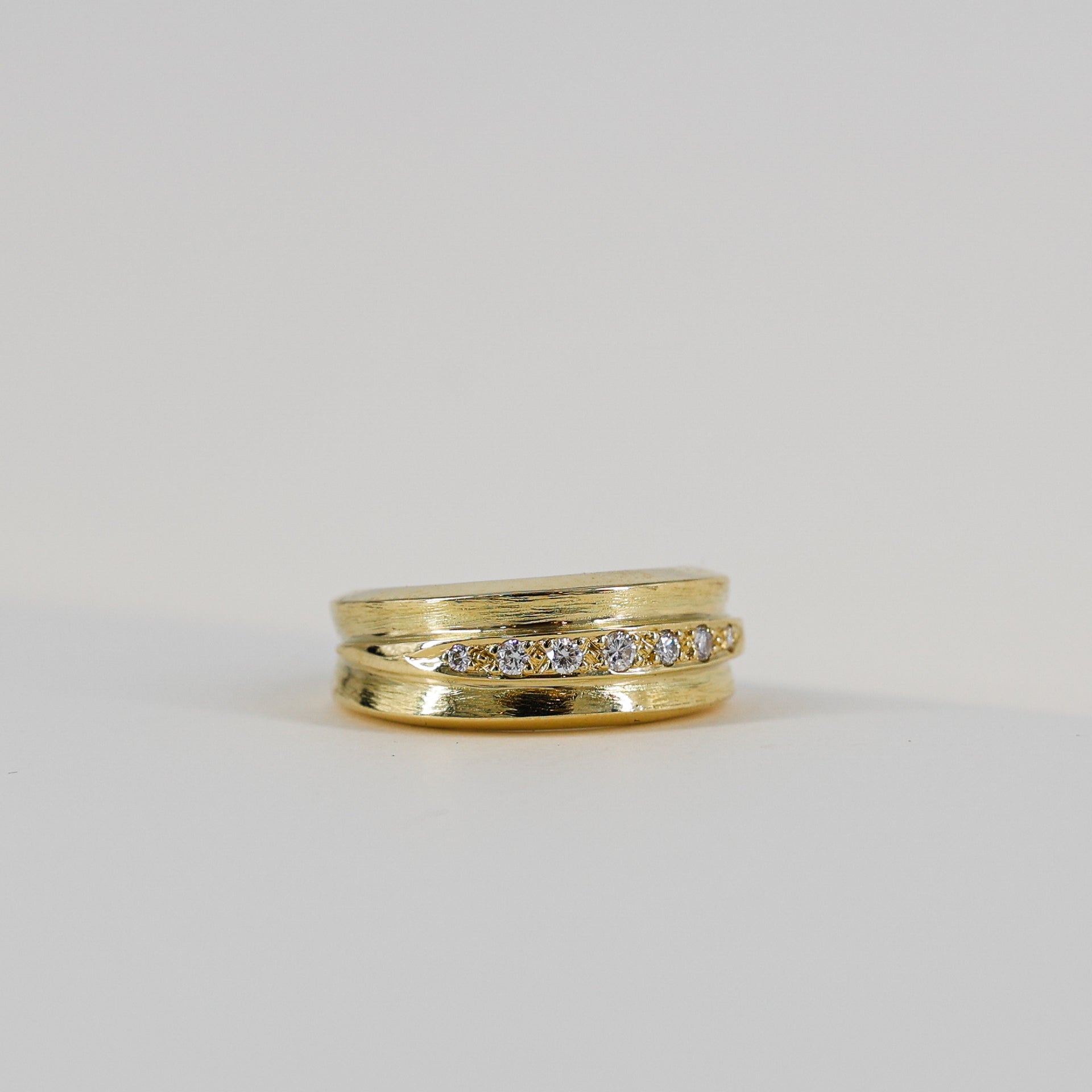18ct Yellow Gold Layered Ring