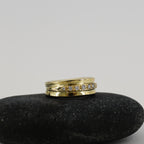 18ct Yellow Gold Layered Ring