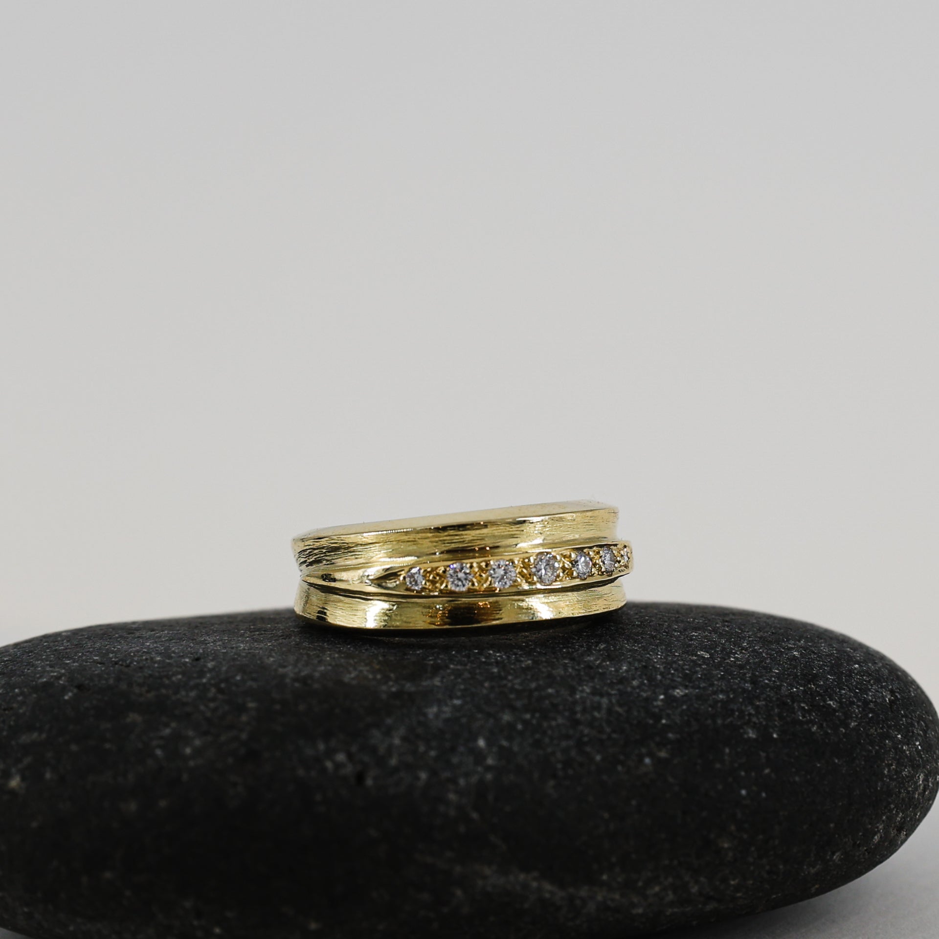 18ct Yellow Gold Layered Ring