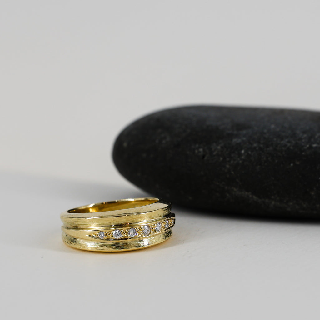 18ct Yellow Gold Layered Ring