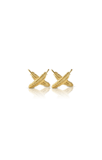 Gold Mini Feather Kisses Studs