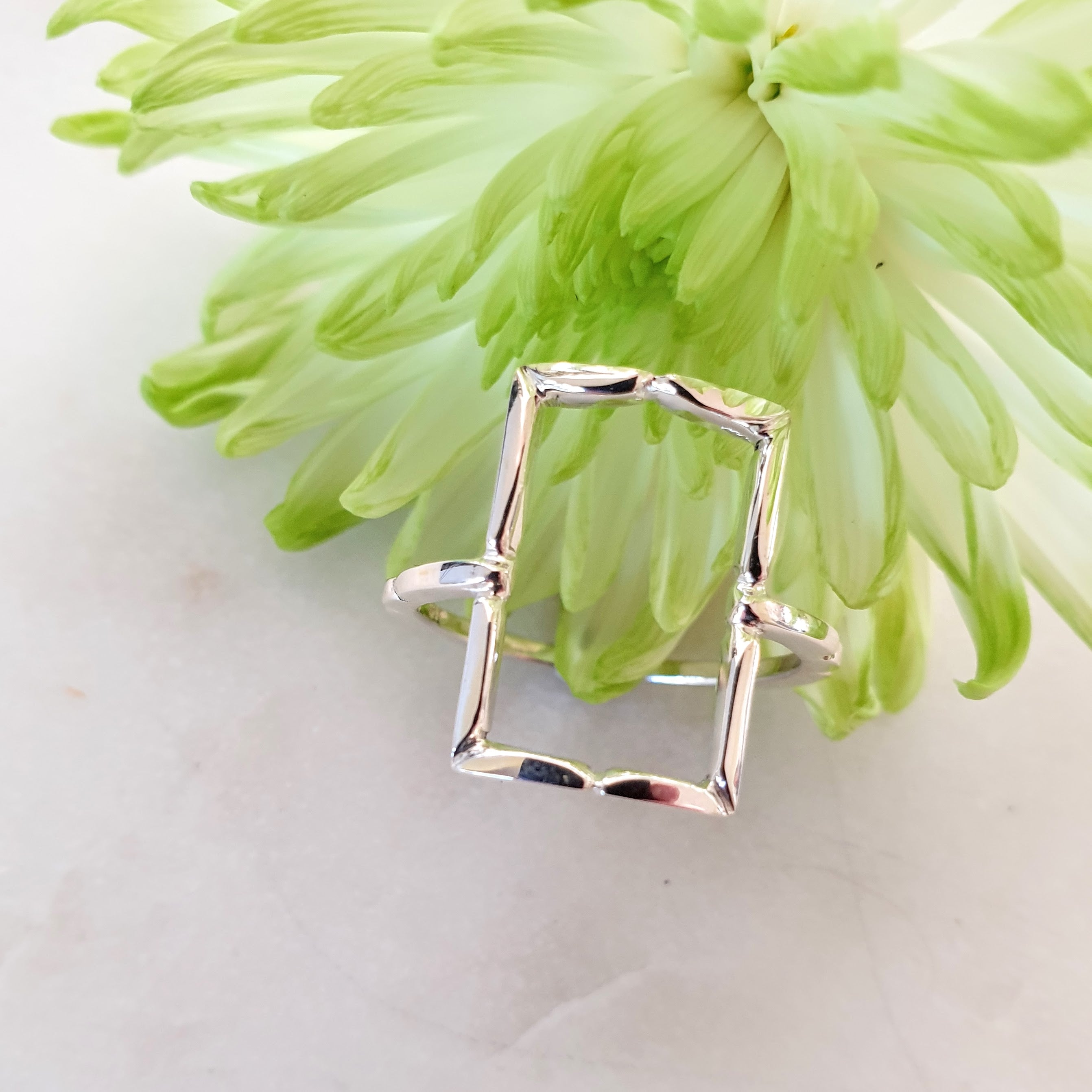 Rectangle Frame Ring