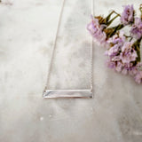 Horizontal Bar Pendant with Chain