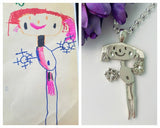 Children's art work made into heirloom jewellery