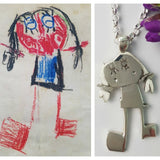 Children's art work made into heirloom jewellery