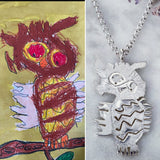 Children's art work made into heirloom jewellery