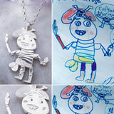 Children's art work made into heirloom jewellery