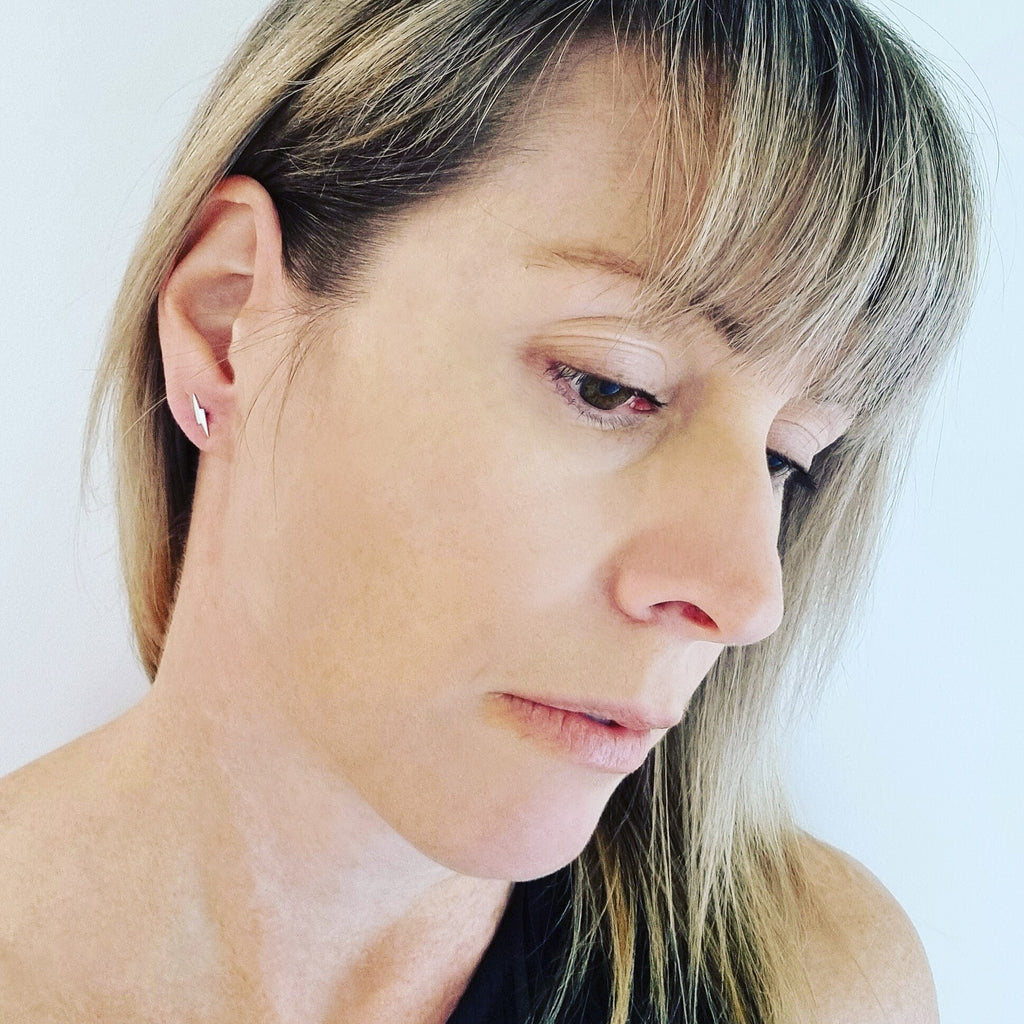 Unleash Your Inner Power: The Fierce Climber Earrings With Lightening Bolt Stud