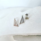 Scalloped Pyramid Earrings