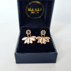 Two Looks, Twice the Allure: Black Diamond Leaf Earrings