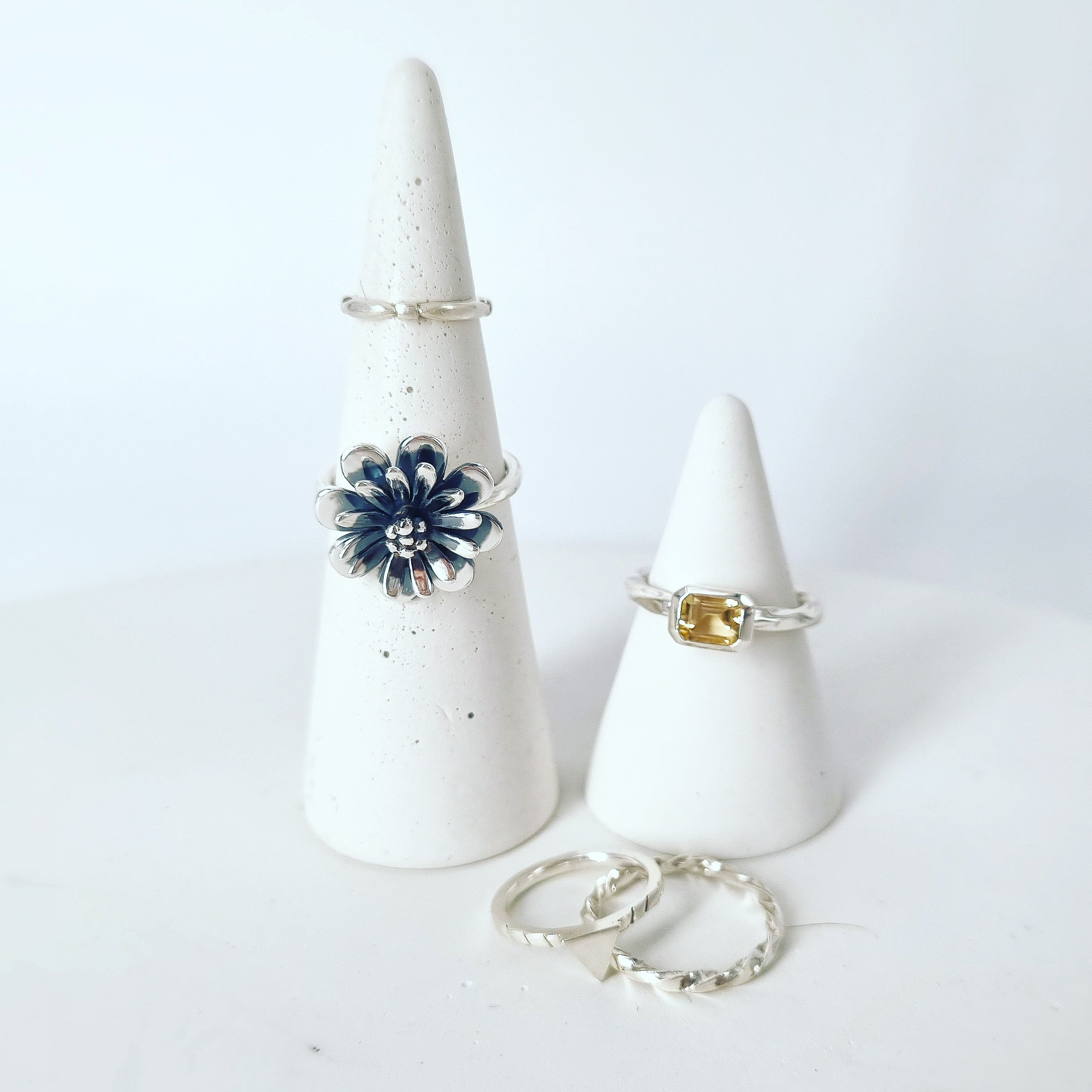 Eternal Bloom: Flower Ring In Silver