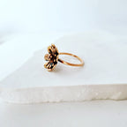 Eternal Bloom: Flower Ring In 9ct Red Gold