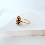 Flower Ring in Red Gold