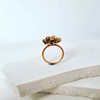 Eternal Bloom: Flower Ring In 9ct Red Gold