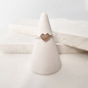 Girls Heart signet Ring