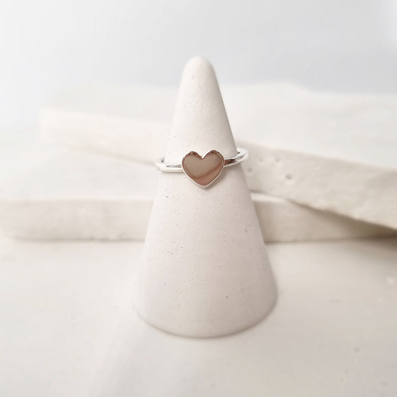 Girls Heart signet Ring