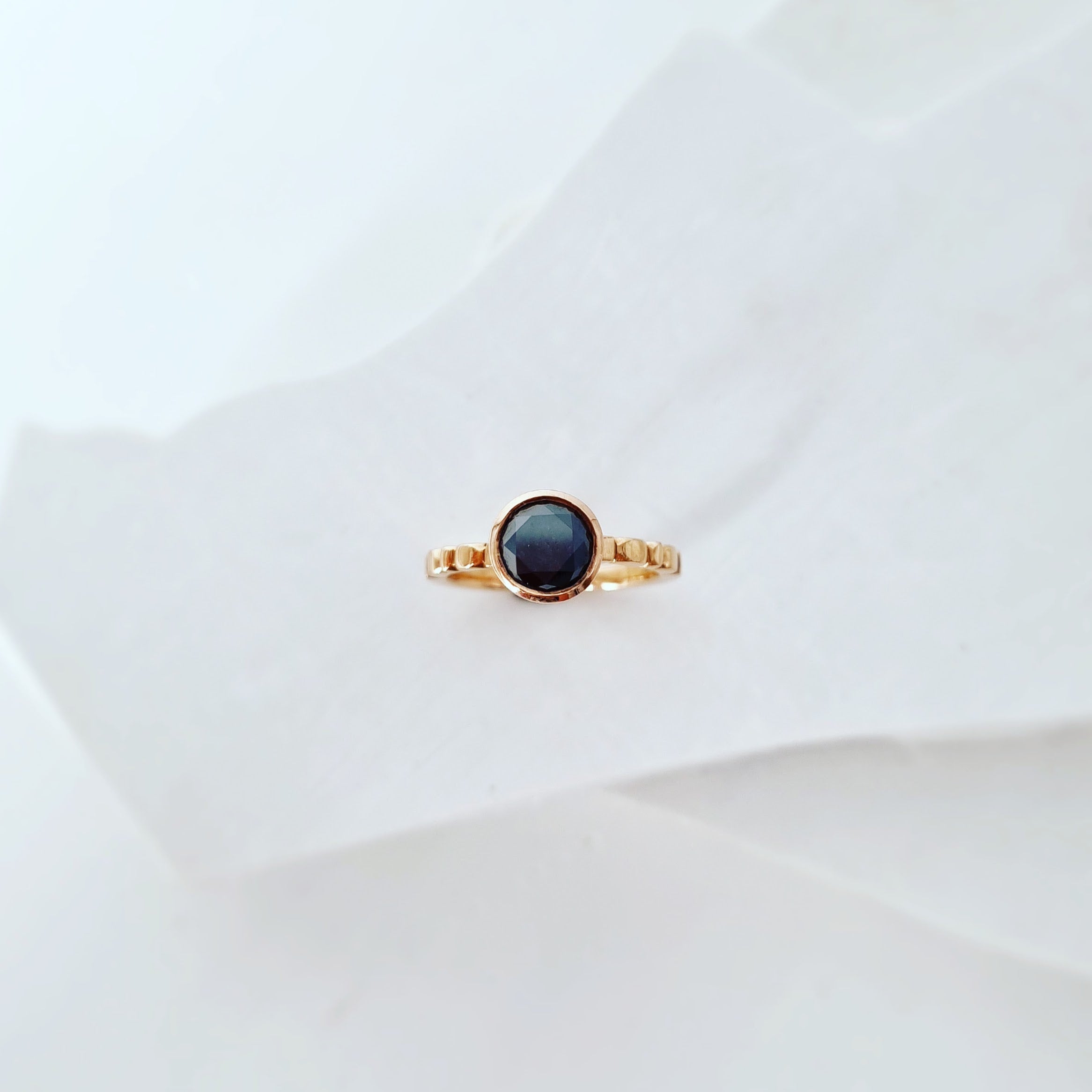Embrace Bold Elegance: The Black Diamond Scallop Ring
