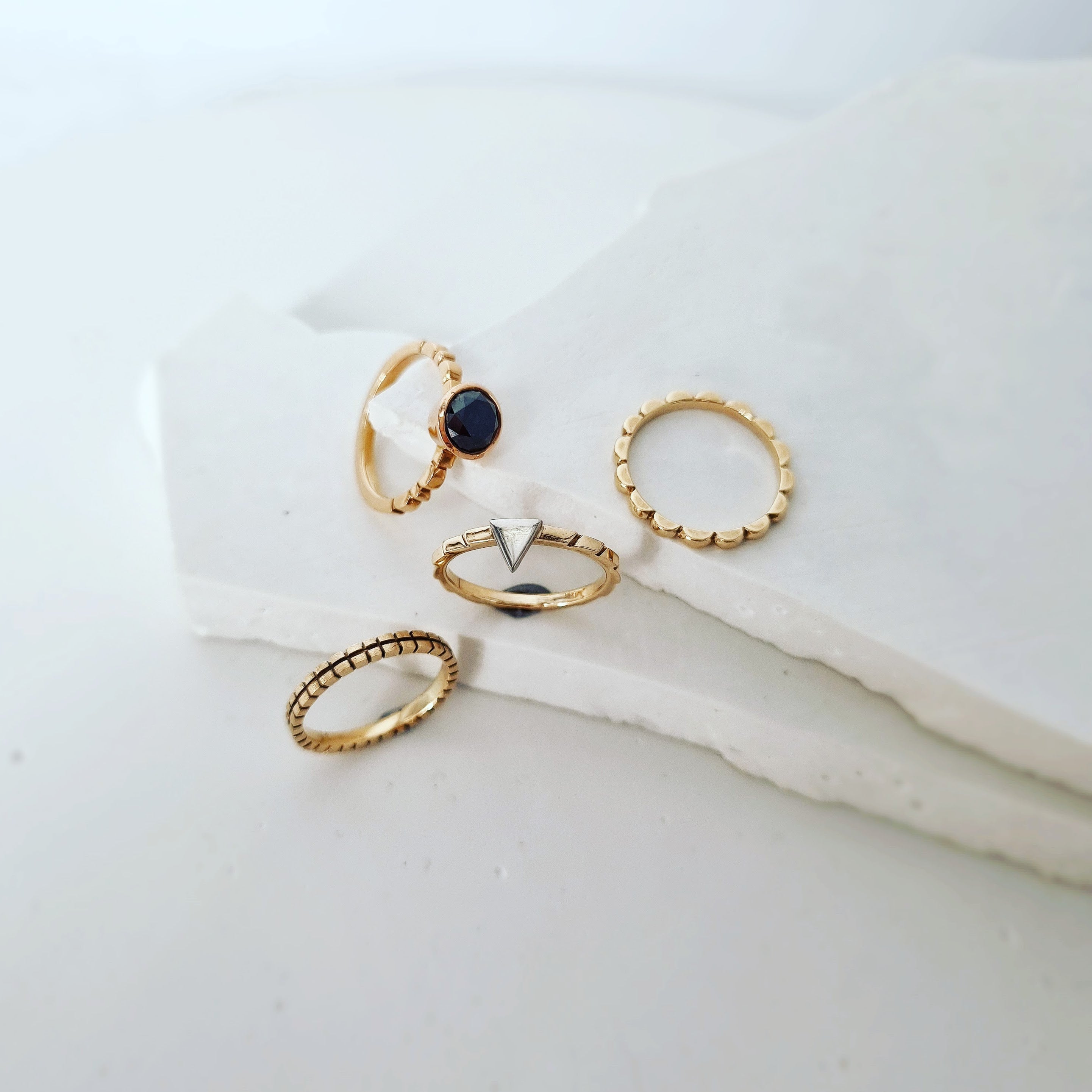 Embrace Bold Elegance: The Black Diamond Scallop Ring