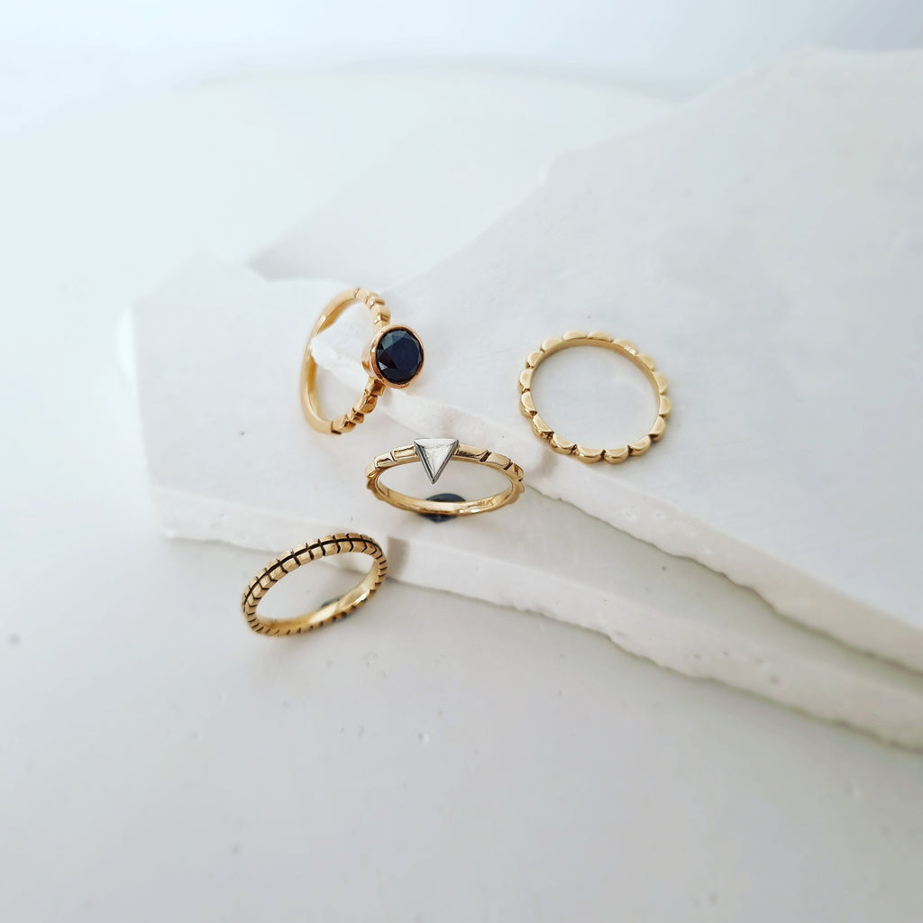 Eternal Bloom: Flower Ring In 9ct Red Gold