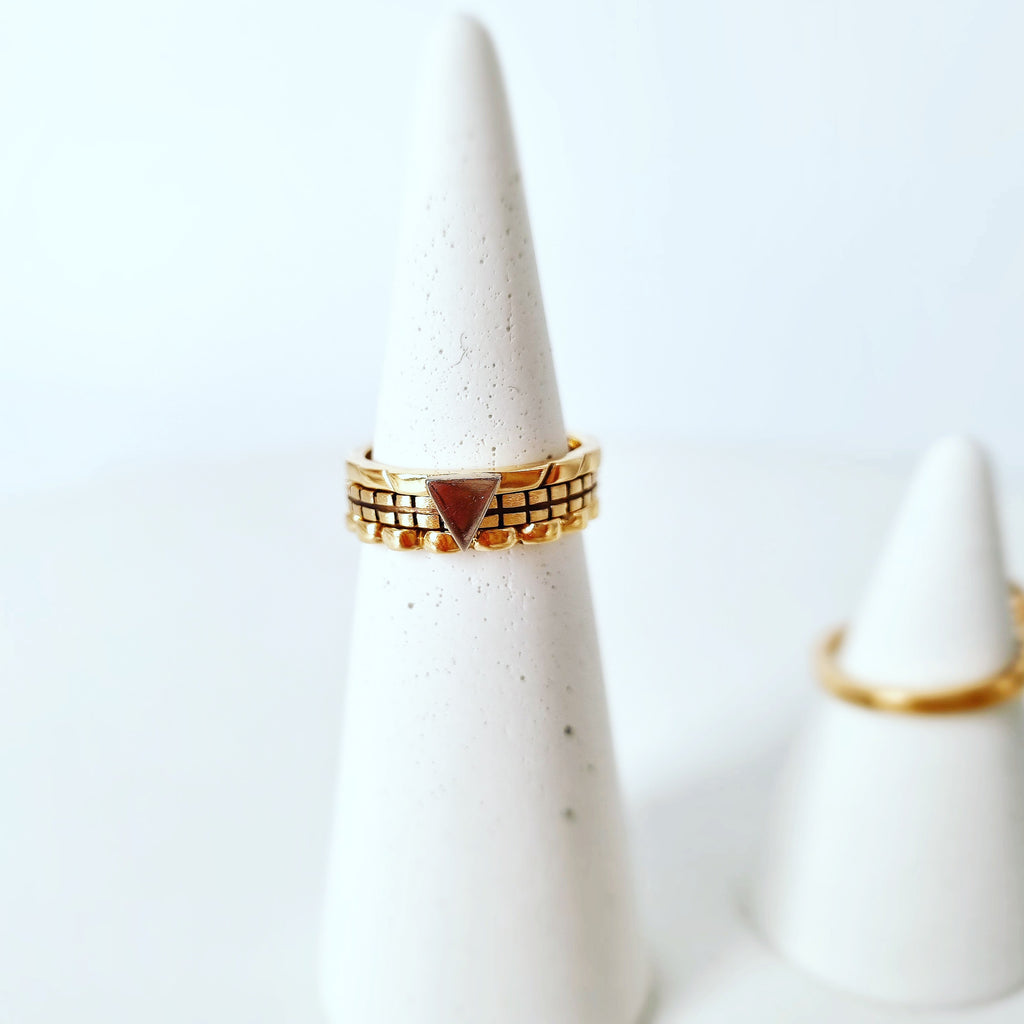 Discover Your Signature Stack: Checked Stacking Ring