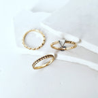 Discover Your Signature Stack: Checked Stacking Ring