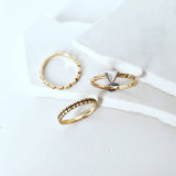 Triangle Stacking Ring in 9ct Yellow and White Gold