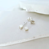 Textured Cube Earrings