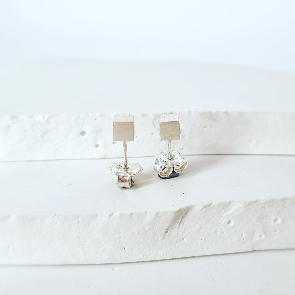 Textured Cube Earrings