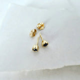 Black Diamond Stud in 9ct Yellow Gold