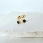 Elevate Your Everyday: 9ct Yellow Gold Black Diamond Studs