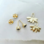 Two Looks, Twice the Allure: Black Diamond Leaf Earrings