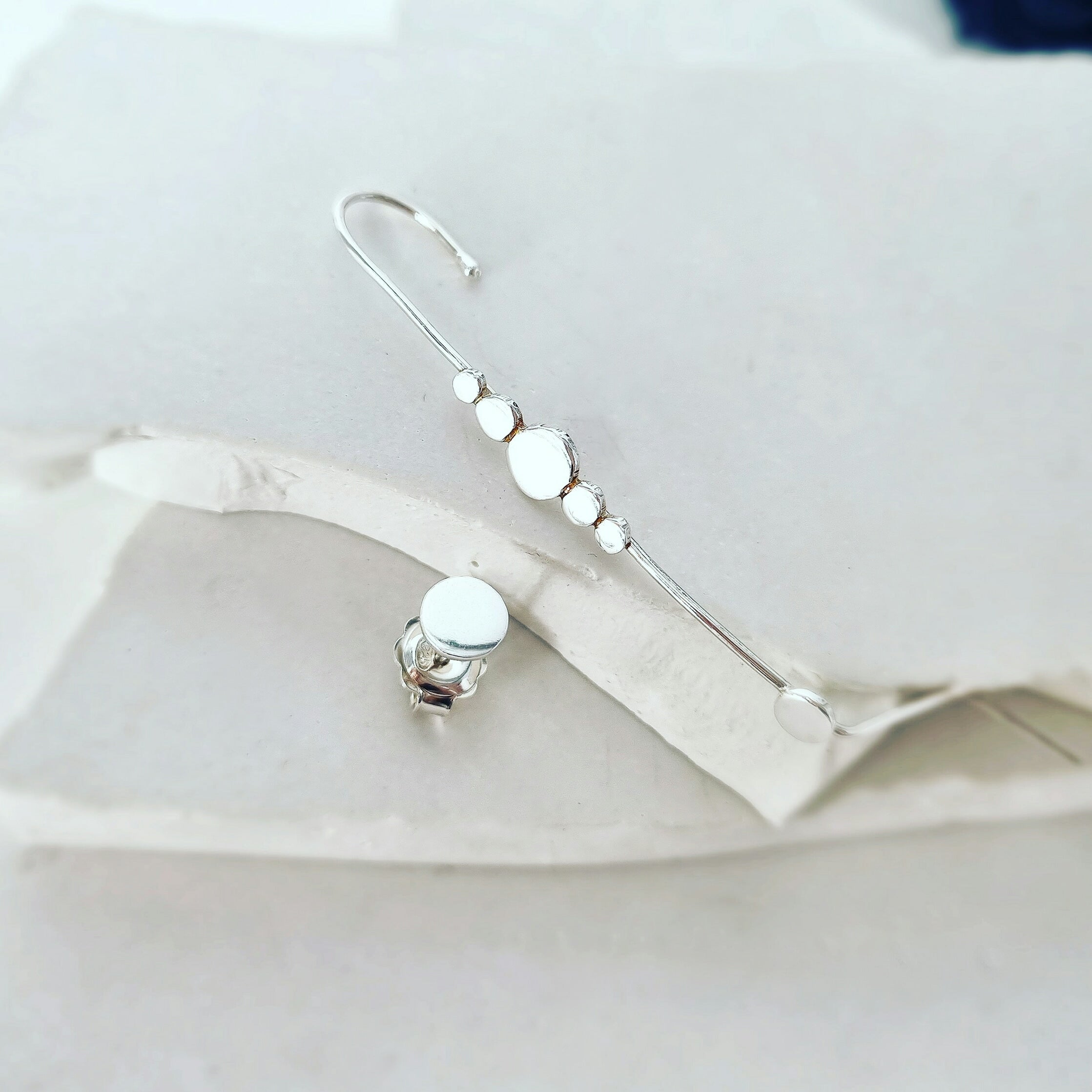 Unleash Your Inner Power: The Fierce Climber Earrings With Circle Stud