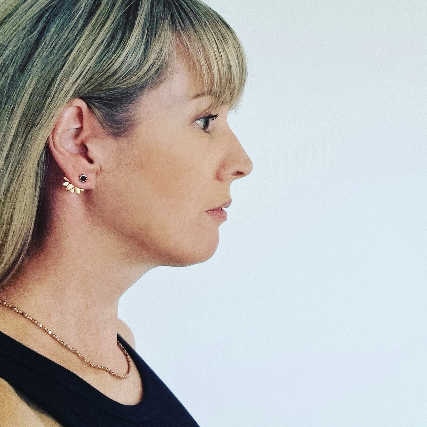 Two Looks, Twice the Allure: Black Diamond Leaf Earrings