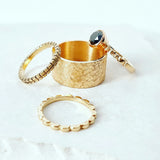 Checked Stacking Ring